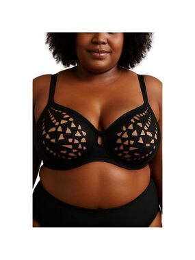 Swimsuits for All NWT Rose Gold and Black Plus Size Bikini Top Plus Size 22
